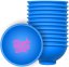 Best Buds Ciotola in silicone 7 cm, blu con logo rosa