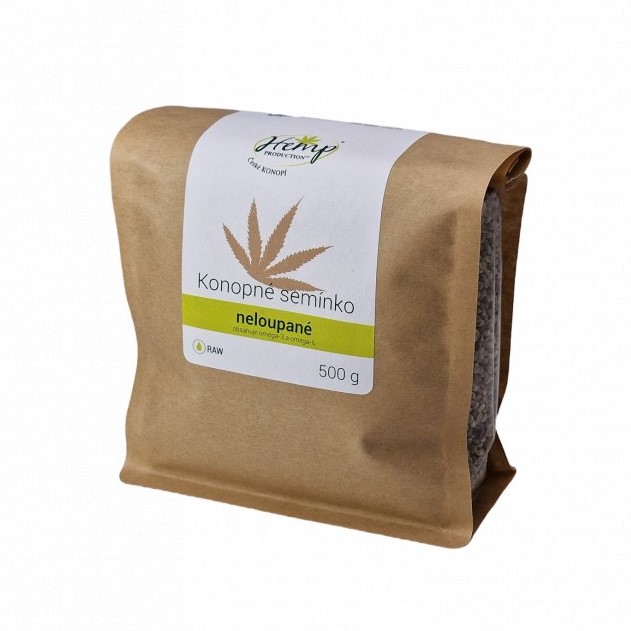 Hemp Production Graines de chanvre, non pelées 500g