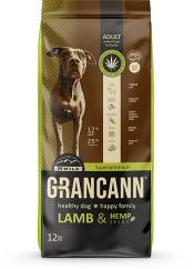 Grancann Lamb & Hemp seeds - Konopné krmivo pro střední a velká plemena, 12kg