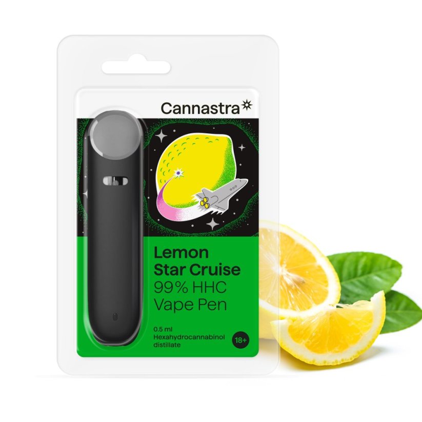 Cannastra HHC Vape Pen Lemon Star Cruise, 99 % HHC, 0,5 ml