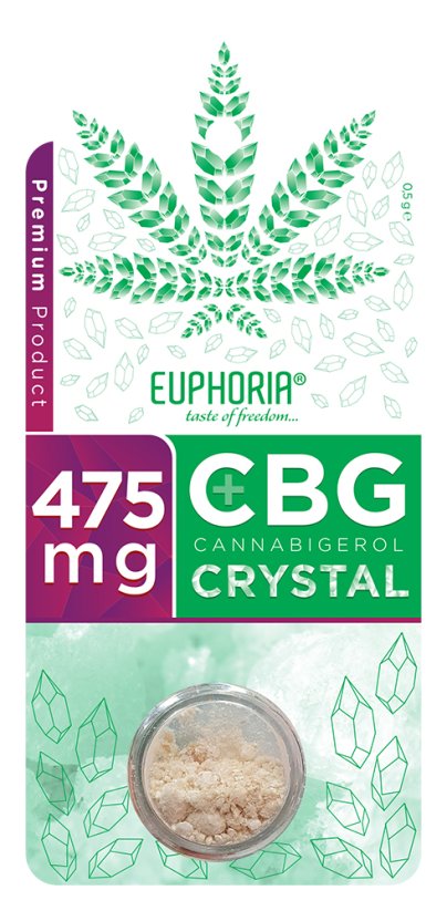 Euphoria Чист CBG кристал 475 mg, 0,5 g