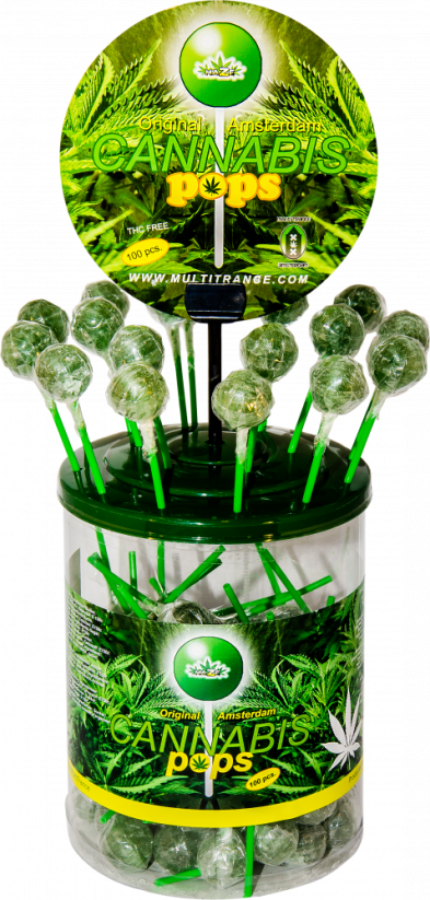 HaZe Cannabis Pops – საჩვენებელი კონტეინერი (100 ლოლი)