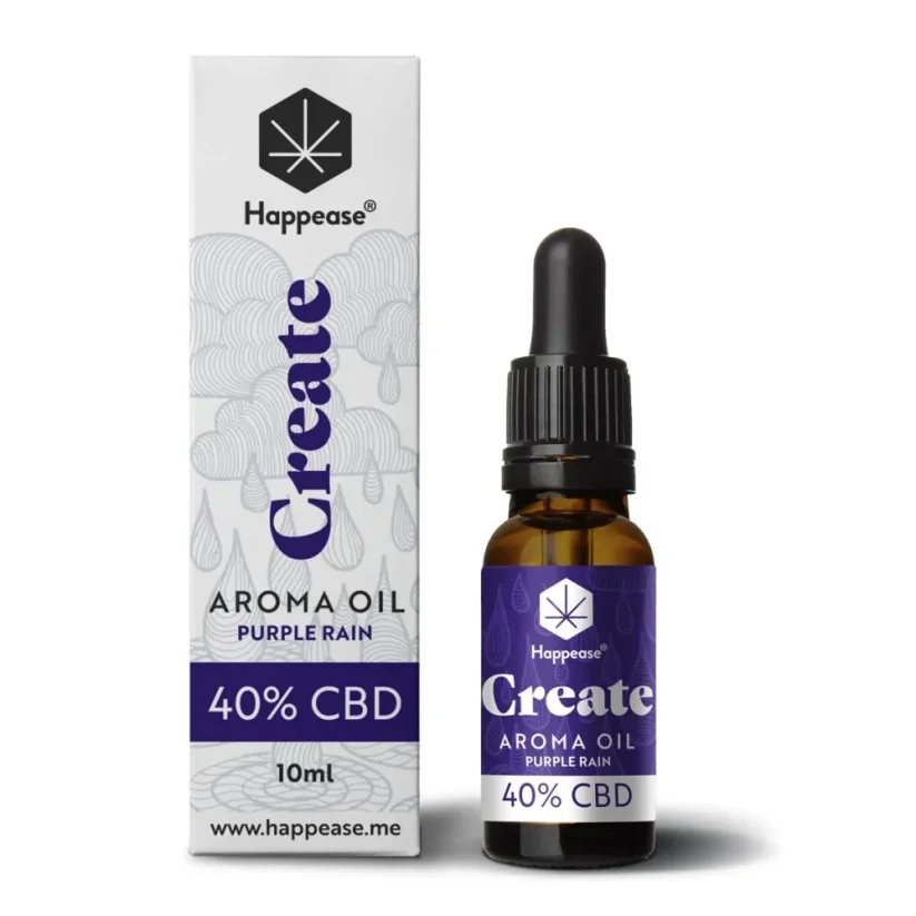 Happease შექმენით CBD ზეთი მეწამული წვიმა, 40% CBD, 4000 მგ, 10 მლ