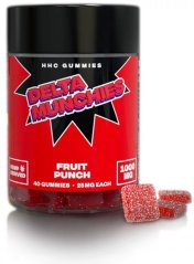 Delta Munchies Ovocný punč HHC Gummies, 1000 mg, 40 ks