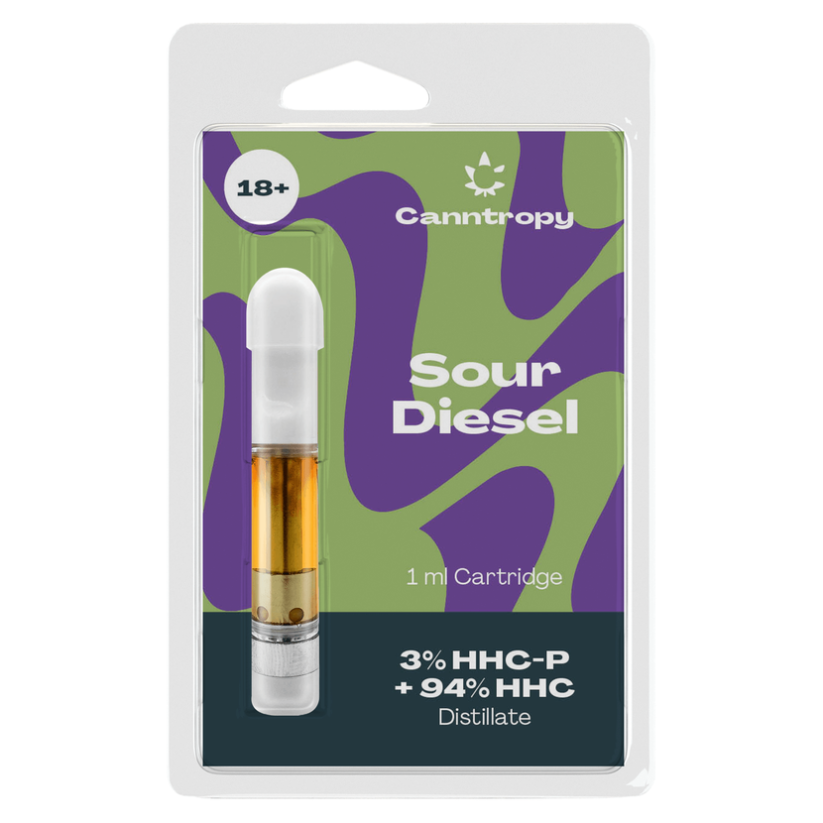 Canntropy HHC Sekoituskasetti Hapan diesel, 3 % HHC-P, 94 % HHC, 1 ml