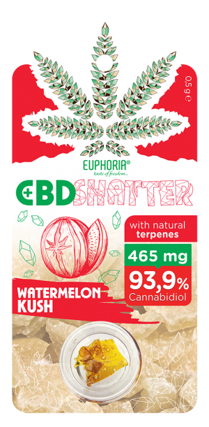 Euphoria Shatter Watermelon Kush (93mg έως 465mg CBD)