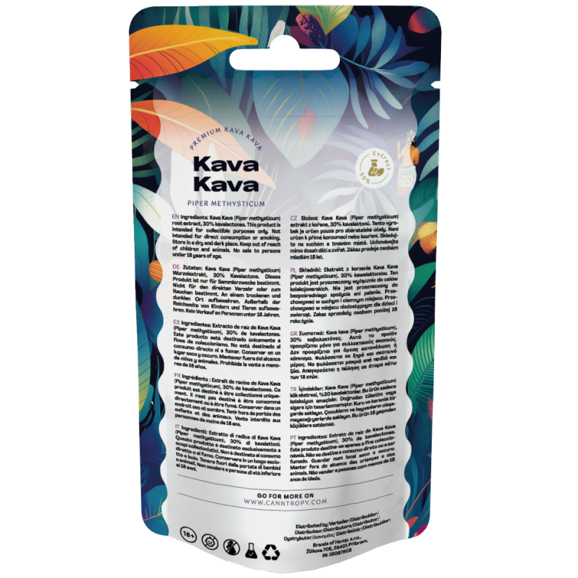 Canntropy Estratto di radice di Kava Kava (Piper methysticum) 30% Kavalattoni, 5g - 100g