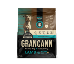 Grancann Lamb & Hemp seeds - Konopné krmivo pre malé a stredné plemená, 3kg