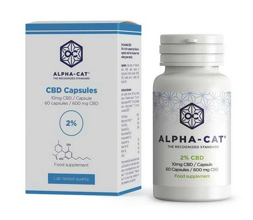 Alpha-CAT CBD Kapsülleri 60x10mg, 600 mg