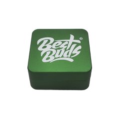 Best Buds Máy mài cỏ nhôm vuông phẳng, 2 phần, 50 mm
