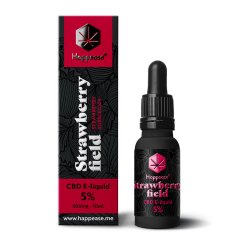 Happease CBD væske Jordbærmark, 5% CBD, 500mg, 10 ml