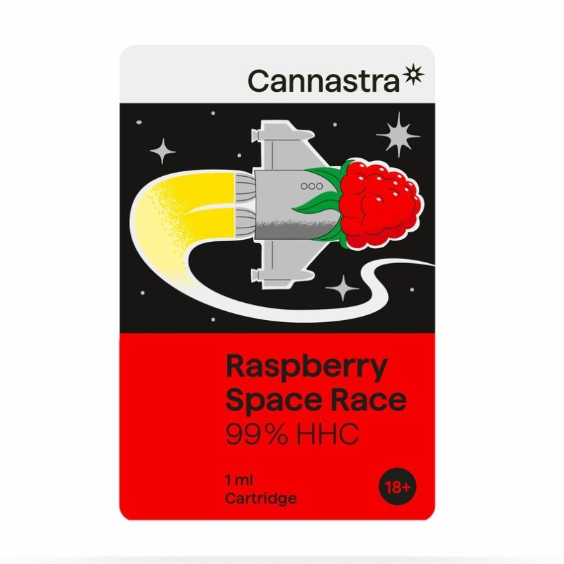 Cannastra HHC-kasetti Vadelman avaruuskilpailu, 99 %, 1 ml