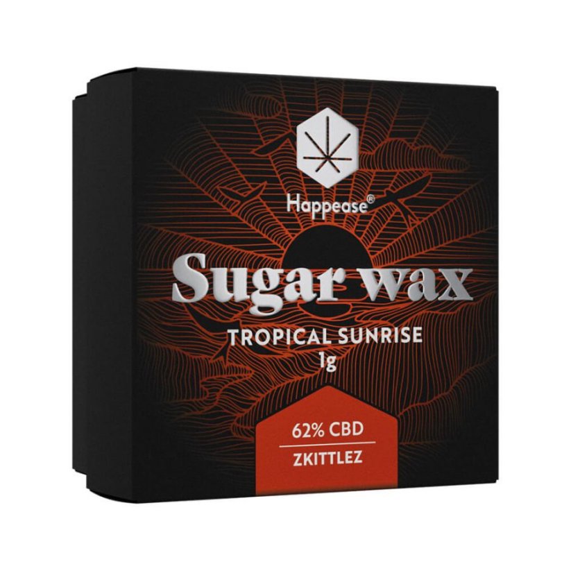 Happease - Útdráttur Tropical Sunrise Sugar Wax, 62% CBD, 1g