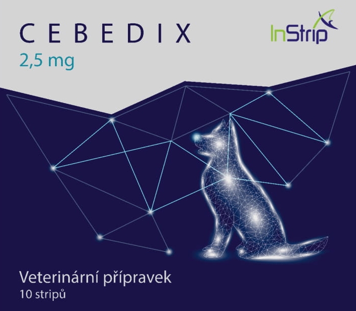 CEBEDIX Tira oral para mascotas con CBD 2,5 mg x 10uds, 25 mg