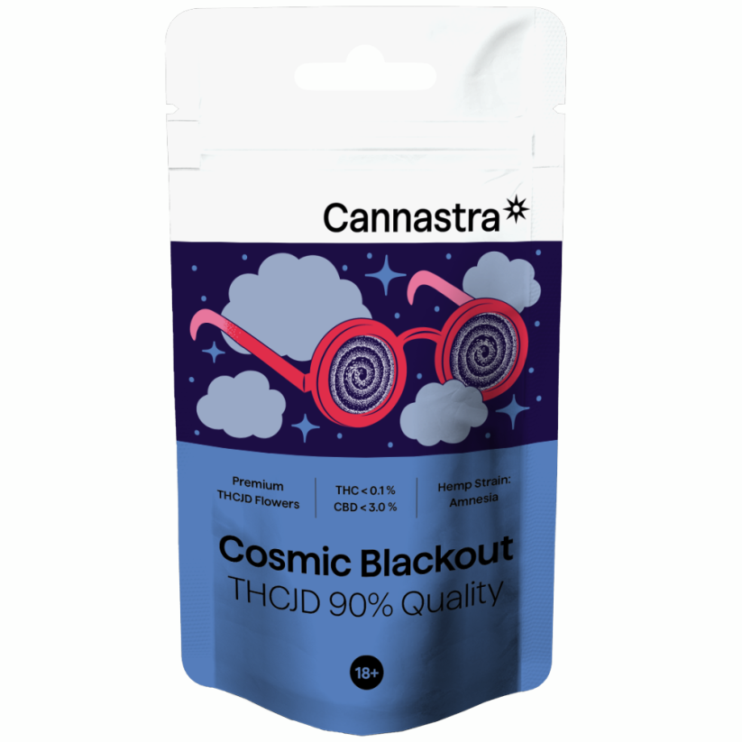 Cannastra THCJD Flower Cosmic Blackout, qualidade THCJD 90%, 1g - 100 g