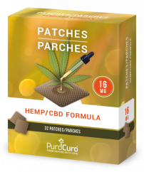 PuroCuro 16 mg ヘンプ CBD フォーミュラ パッチ、32 個、512 mg