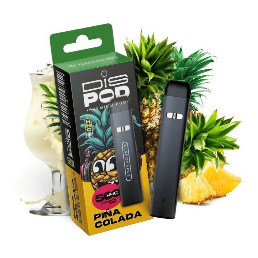 Czech CBD HHC Vape Penna disPOD Pinacolada 500 mg, 0,5 ml