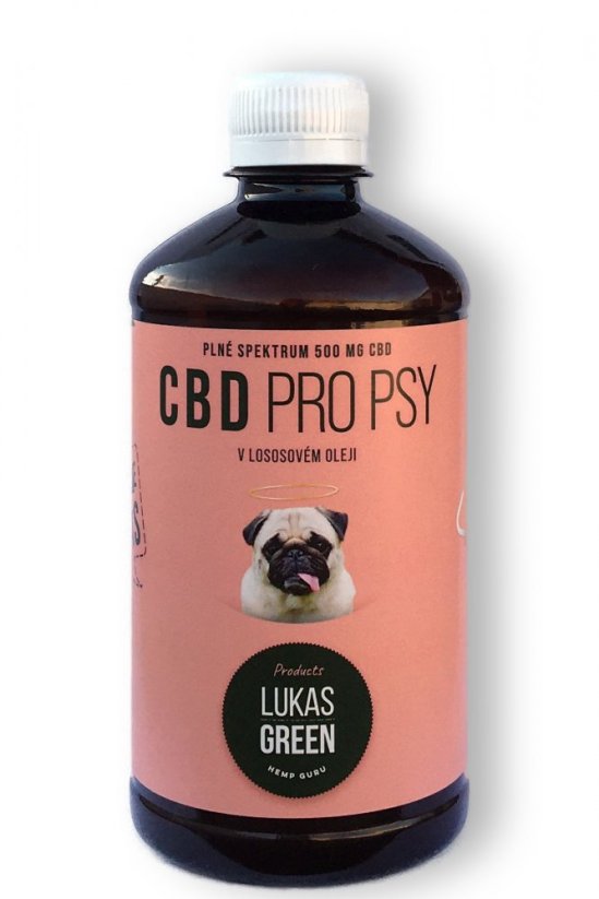 Lukas Green CBD pentru câini în ulei de somon 500 ml, 500 mg