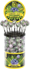 大麻ブルーベリーヘイズロリポップ – ディスプレイ容器 (ロリポップ 100 個)