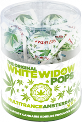 Cannabis White Widow Pops – Caixa de presente (10 pirulitos), 24 caixas em caixa