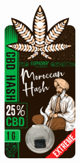 Euphoria CBD-hash Marokkaans 25% CBD 1 g
