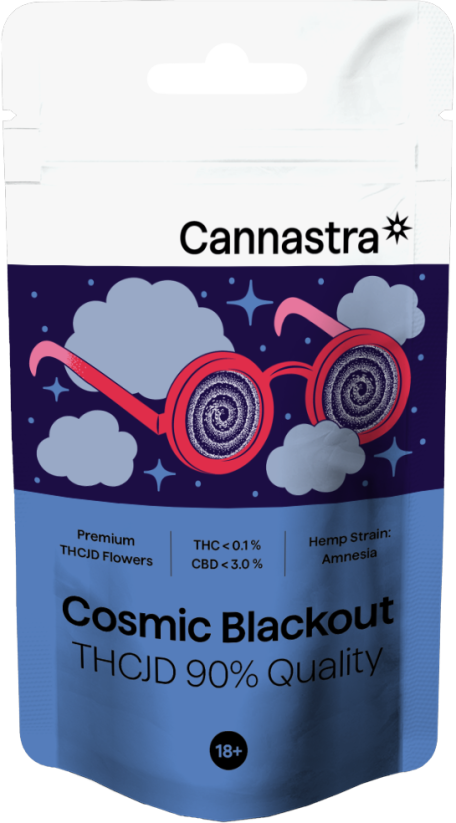 Cannastra THCJD Hoa Cosmic Blackout, THCJD 90% chất lượng, 1g - 100 g