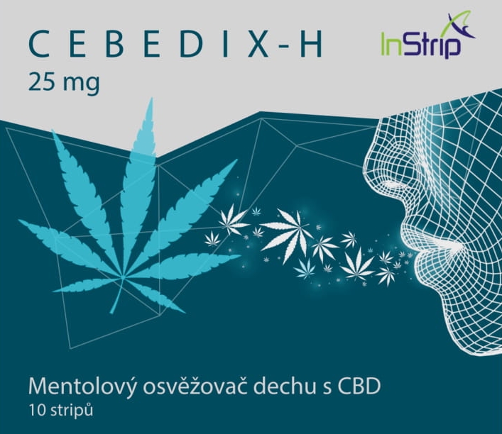 CEBEDIX-H FORTE Menthol munnfrískandi með CBD 2,5mg x 10ks, 25 mg