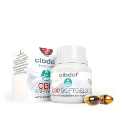Cibdol CBD pehmed geelid kapslid 4% koos Vitamiin D3, 60x6,4mg, 384mg