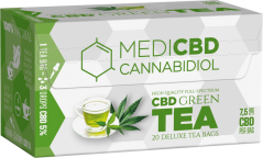 MediCBD Žalioji arbata (20 arbatos maišelių dėžutėje), 7,5 mg CBD