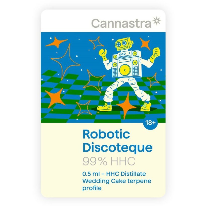 Cannastra HHC Cartridge Robotic Discoteque (Wedding Cake), 99 %, 0,5 ml