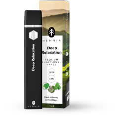Hemnia Premium Functional CBDP και CBN Vape Pen Deep Relaxation - 5 % CBDP, 90 % CBN, Kava, Valerian, Lemon Balm, 1ml