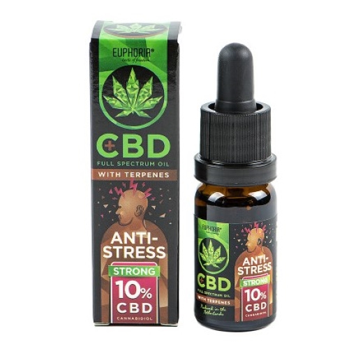 Euphoria CBD 10 % õli koos terpeenid, 10 ml, 1000 mg - Anti-Stress