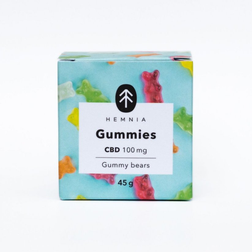 Hemnia CBD Gummies medvídci, Třešeň, Kiwi, Ananas, Jahoda, 100 mg CBD, 20 ks x 5 mg, 45 g