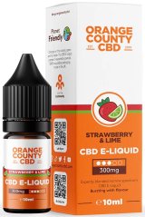 Orange County CBD E-リキッド ストロベリー＆ライム、CBD 300 mg、10 ml