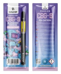 CanaPuff CBG9 Pen + Cartridge Blueberry Cookie, CBG9 79 %, X ml