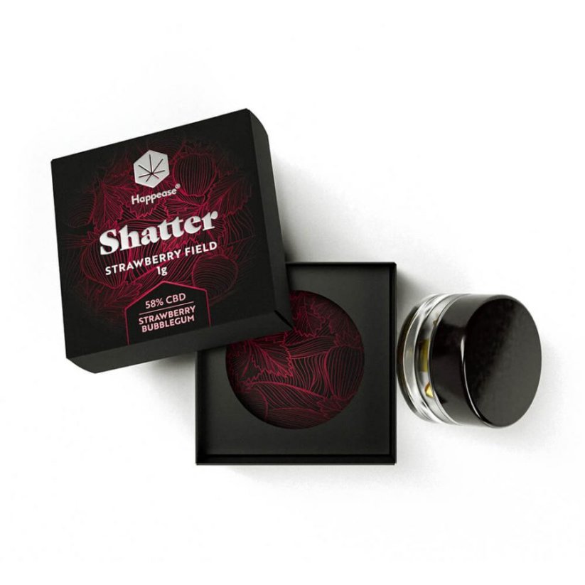 Happease - Ekstrak Strawberry Field Shatter 58% CBD, 1g