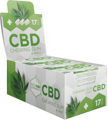 Chicle MediCBD Mint CBD (17 mg CBD), 24 cajas en display