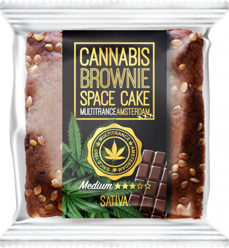 Cannabis Chocolate Brownie (Stredná príchuť Sativa) – kartón (24 balení)