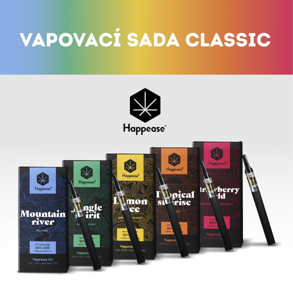 Happease Classic Vaping Kit All 5 in 1 Set 85 CBD 3000mg