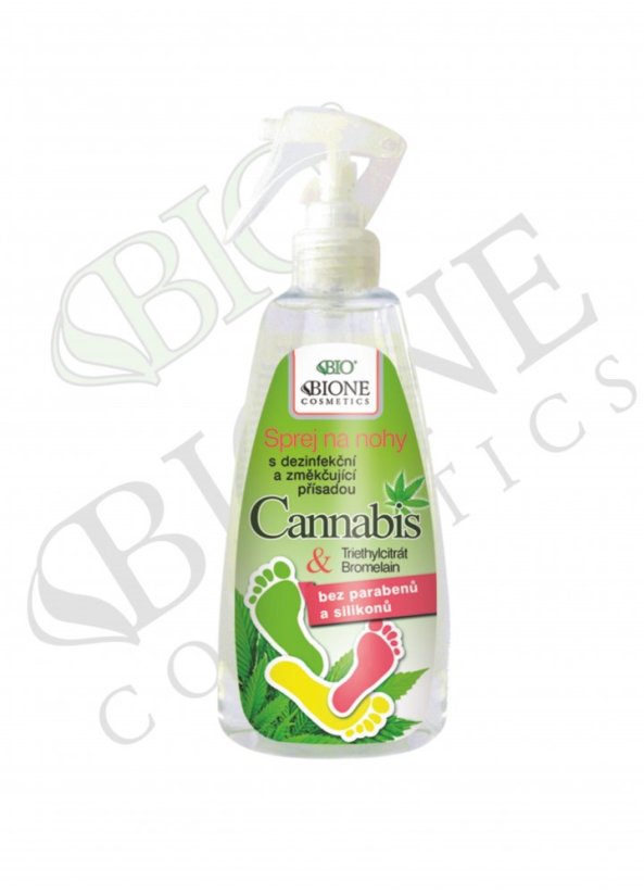 Bione - CANNABIS Fuss-spray mit Chlorhexidin und Bromelain, 260 ml