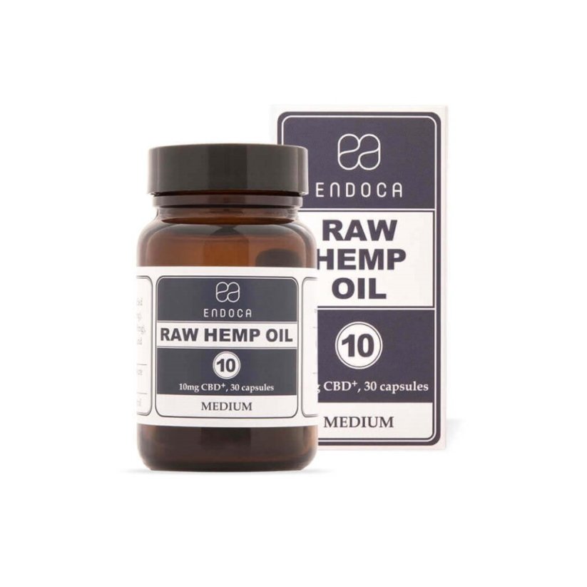 Endoca RAW ヘンプオイルカプセル 300 mg CBD + CBDa、30個