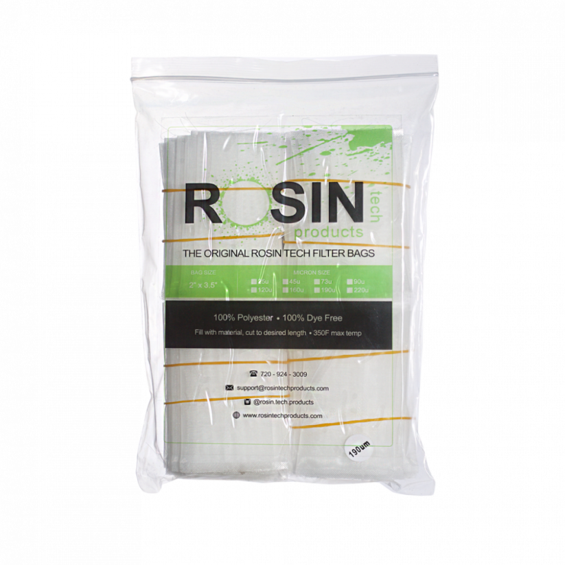 Rosin Tech Filter Bags - 5cm x 9 ċm, 25u - 220u