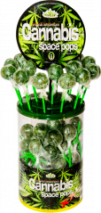 Haze Cannabis XXL Space Pops – Container de afișare (70 de acadele)