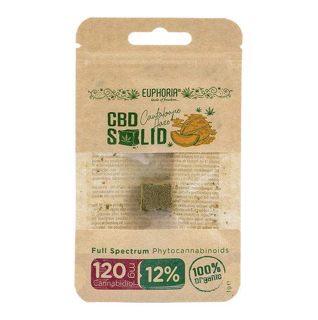 Euphoria CBD pressað hampi Cantaloupe Haze 1 g, 12%, 120 mg CBD
