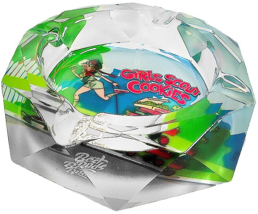 Best Buds Scrumieră de cristal cu cutie cadou, biscuiți Girl Scout