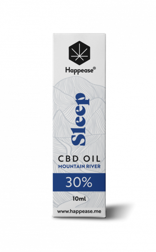 Happease Сън CBD масло Планинска река, 30 % CBD, 3000 мг, 10 мл