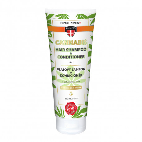Palacio Shampoing cheveux chanvre 2en1 avec après-shampooing, tube, 250 ml