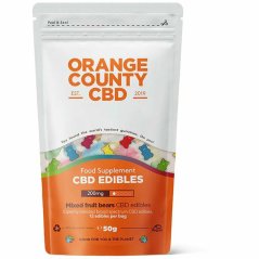Orange County CBD Bears, travel pack, 200mg CBD, 12 pcs, 50 g