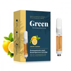 Green Pharmaceutics Breitspektrum-Kartusche für  Inhalator - Zitrone, 500 mg CBD