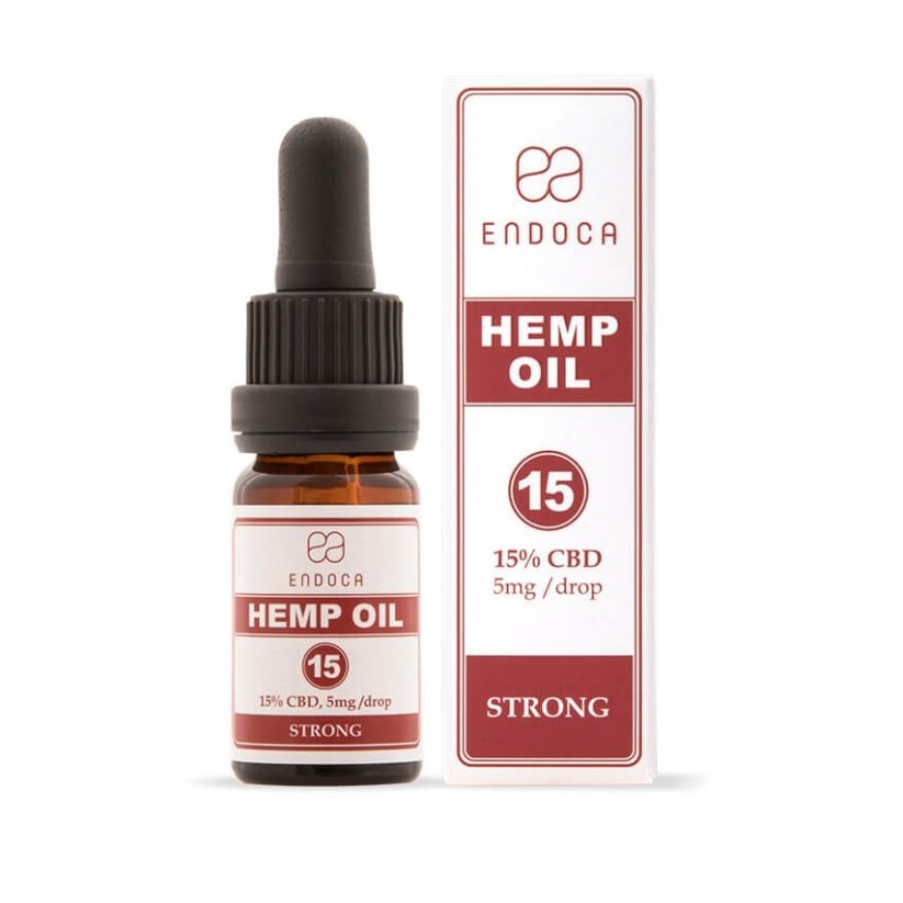 Endoca ヘンプオイル 1500 mg CBD (15%)、10 ml